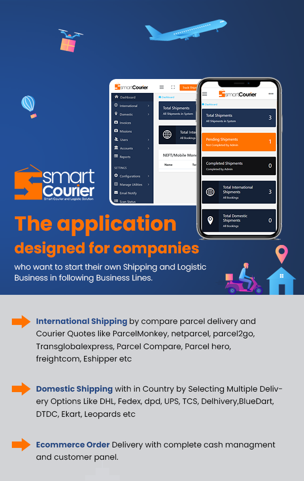 Smart Courier Delivery and Logistic Management Application
